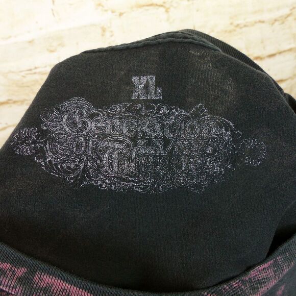 Generation of Thieves T-Shirt Men XL Black Skull Graphic Distressed Y2K Grunge - Picture 10 of 15